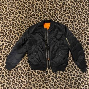 black bomber jacket in like new condition